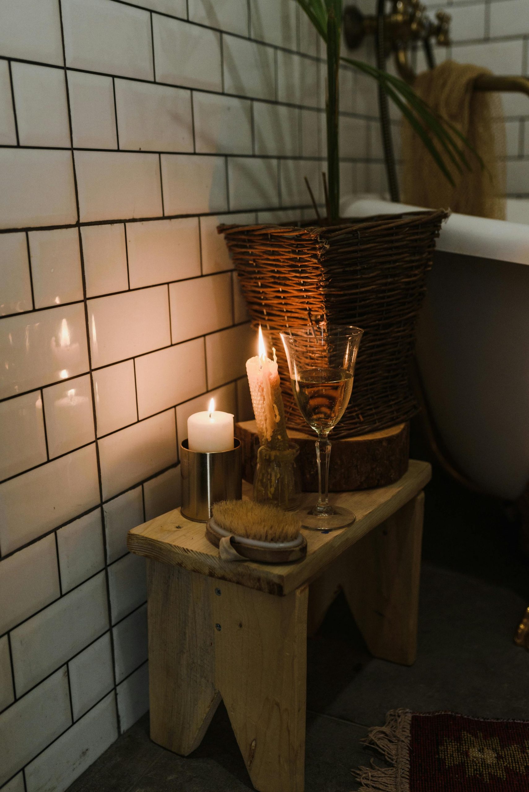 Ambiance lumineuse relaxante salle de bain