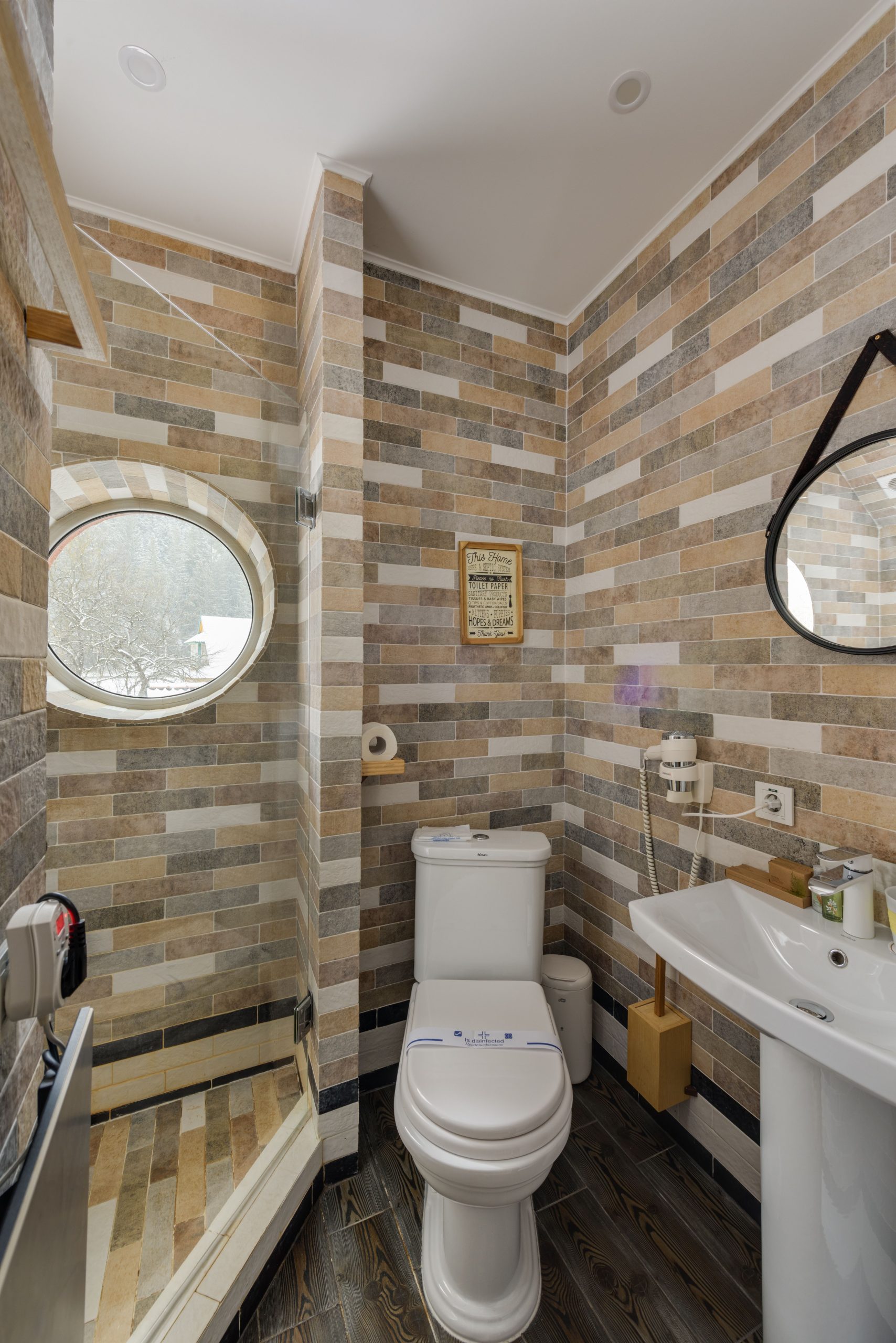 Longévité brique de verre douche